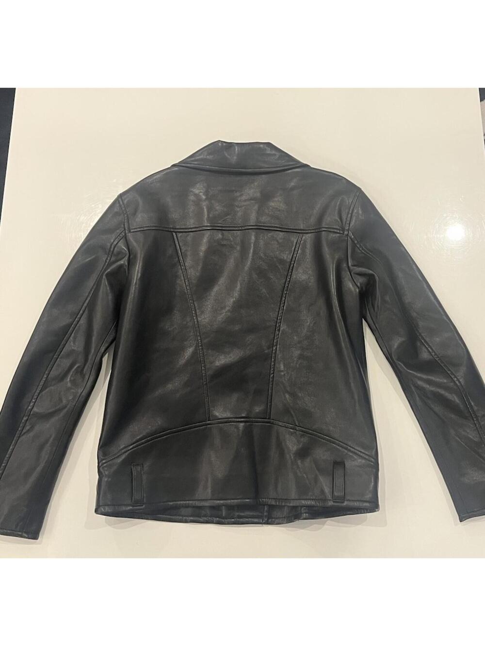 $850 AS by DF Brando Recycled Leather Boyfriend Jacket Size Small - Picture 10 of 10